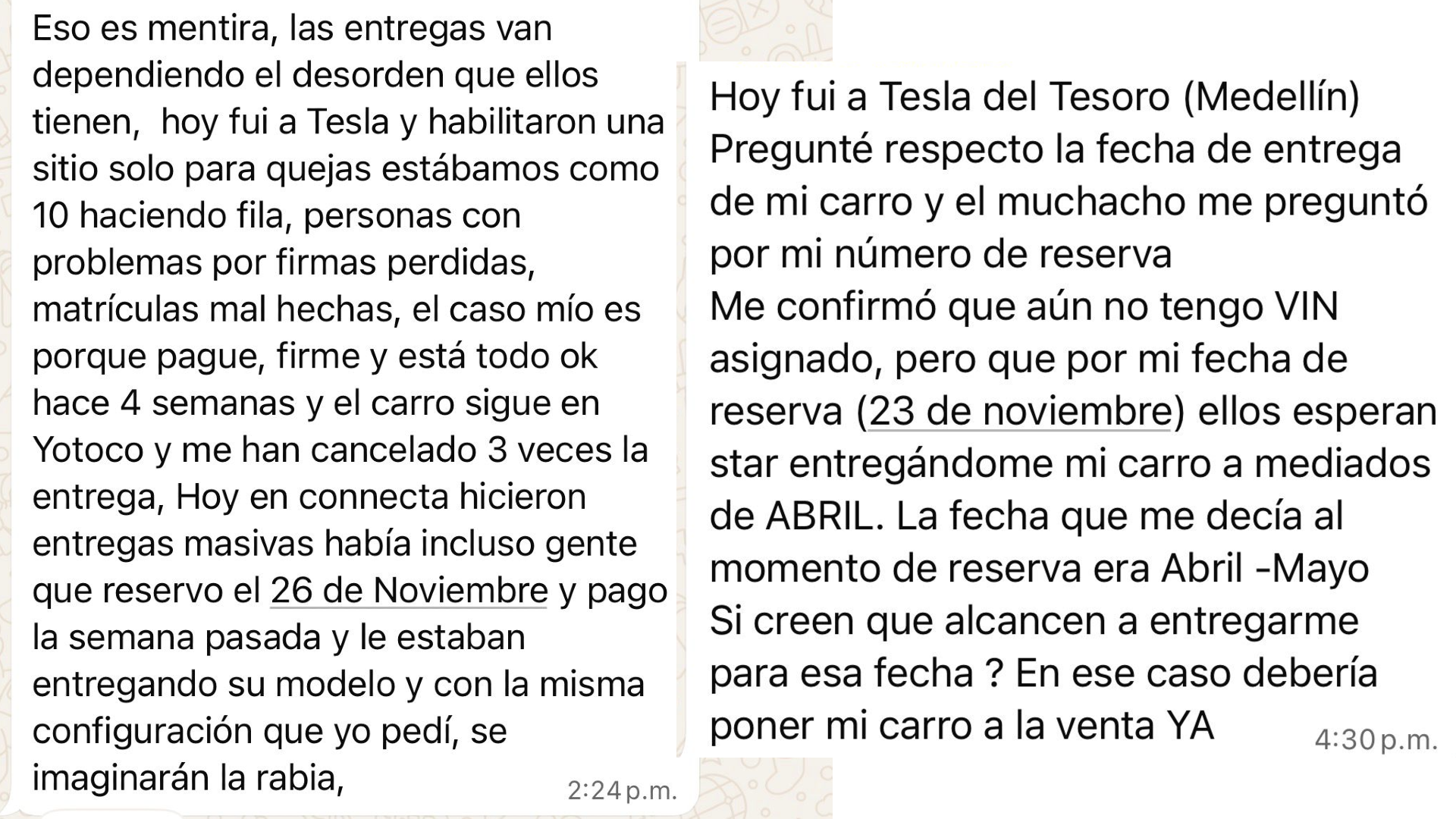 Problemas para Tesla por falta de respuesta a clientes y por no ofrecer información clara a sus clientes.