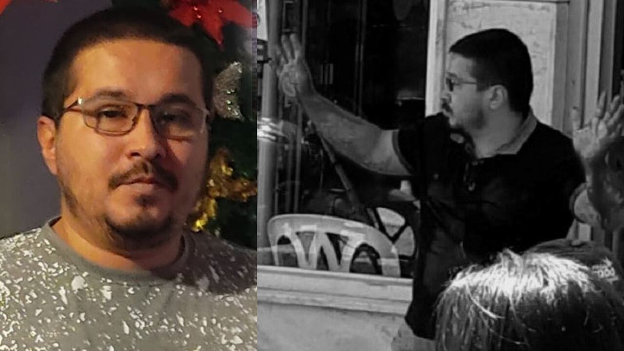 Tras asesinar a su padre, Nelson Forero salió del local con las manos en alto y bañadas en sangre.