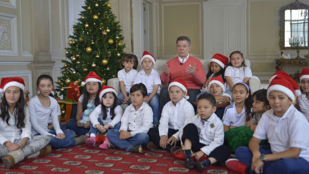 Este miércoles 24 de diciembre, el presidente Juan Manuel Santos en su saludo de Navidad y Año Nuevo.