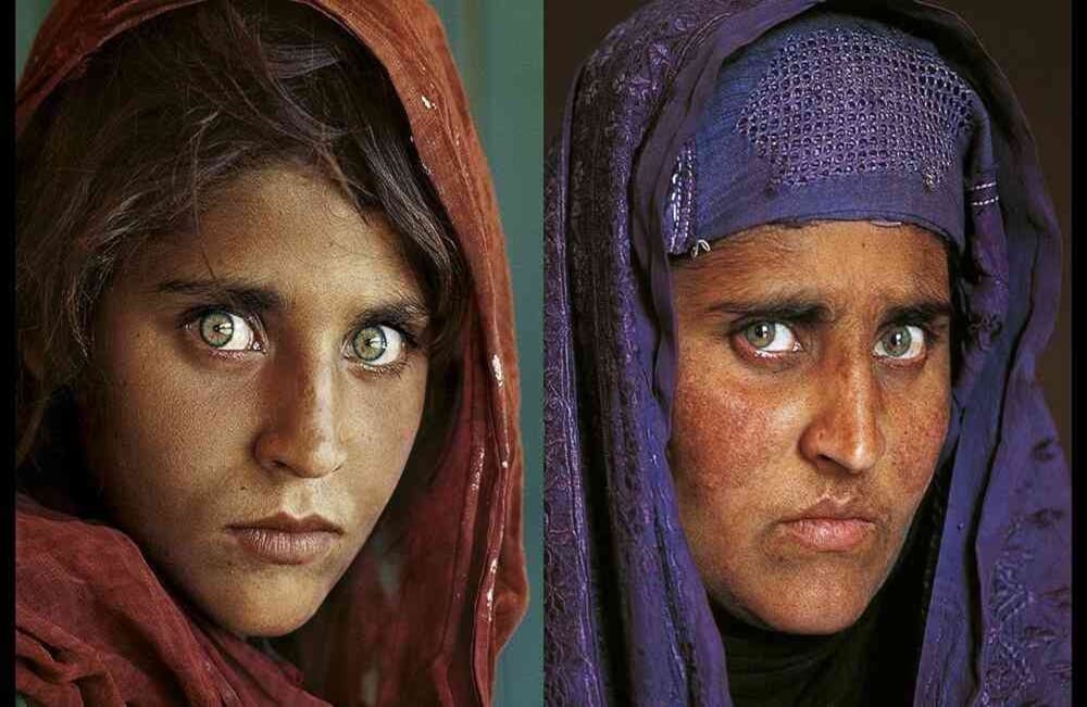 Desde los años 70 diferentes guerras han provocado que la población afgana se halle en medio de cruentos enfrentamientos. Según ACNUR, Afganistán es uno de los países más peligrosos del mundo, con mayor número de refugiados y conflictos bélicos aún en curso. Estados Unidos bombardeó Afganistán, donde se creía que el Talibán escondía a Osama bin Laden, líder de Al Qaeda. El costo de la operación ha sido alto y la estela de destrucción notoria. Uno de los símbolos del prolongado conflicto afgano es Sharbat Gula, la niña de la portada de National Geographic del año 1985.  Foto: National Geographic/Steve McCurry