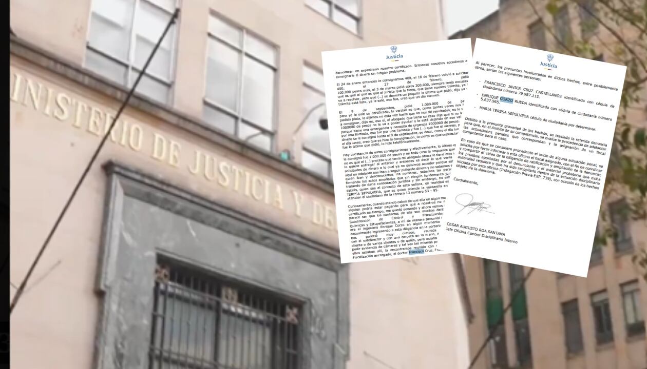 El exministro de Justicia, Eduardo Montealegre, alertó a la Fiscalía frente a esta grave denuncia.
