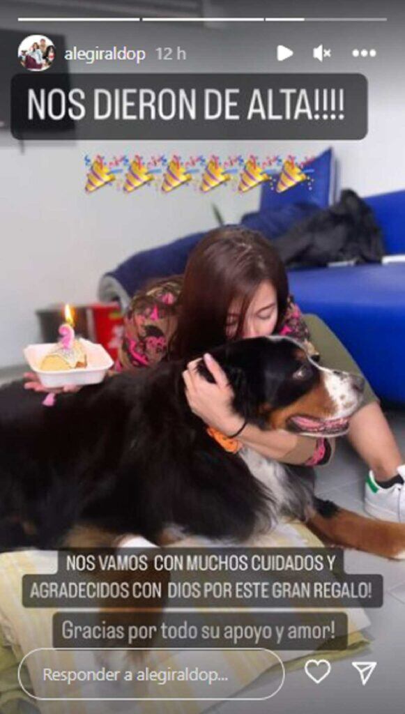 La presentadora mostró cómo se recuperó su mascota.