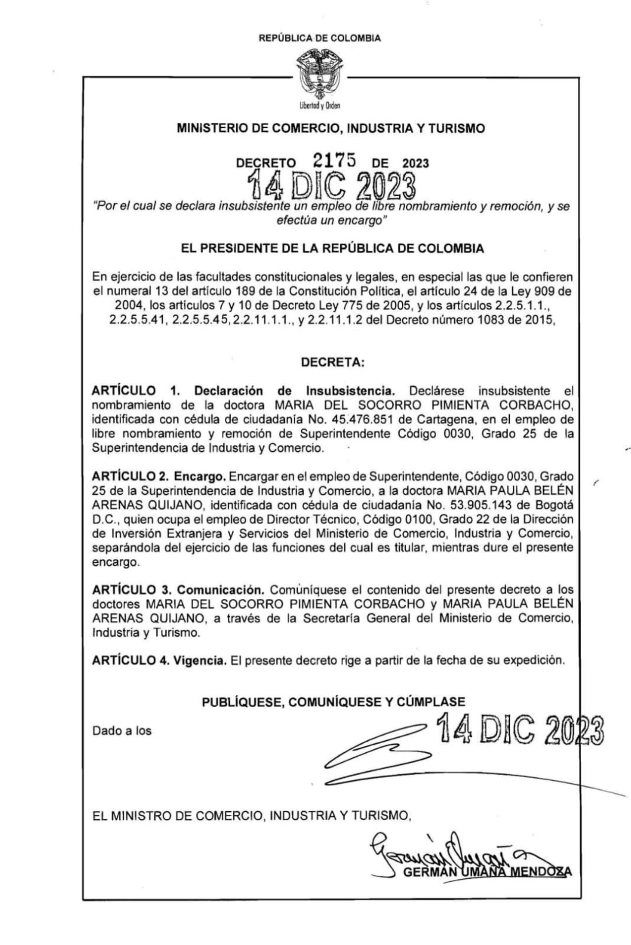 Decreto Superintendencia.