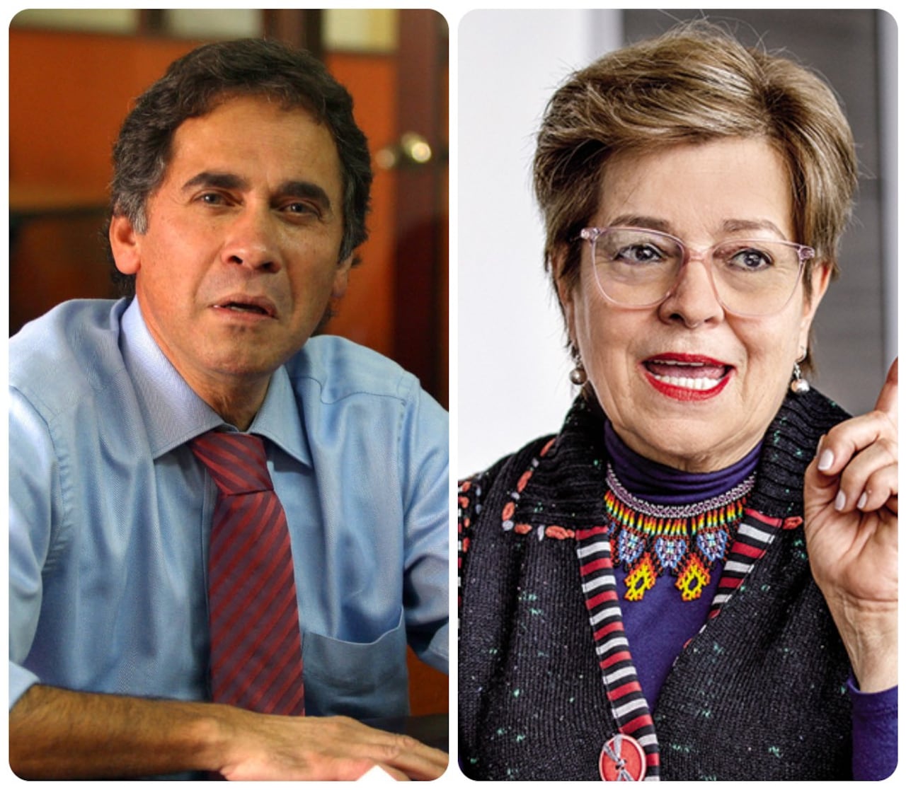 El excongresista Carlos Moreno de Caro y la ministra de Trabajo, Gloria Inés Ramírez.