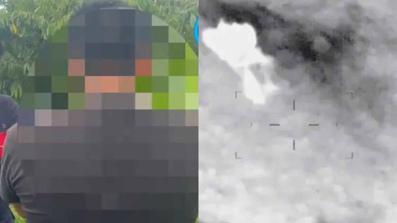 Papá de la menor fallecida e imagen del bombardeo contra las disidencias de las Farc.