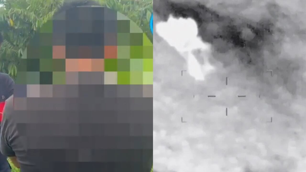 Papá de la menor fallecida e imagen del bombardeo contra las disidencias de las Farc.