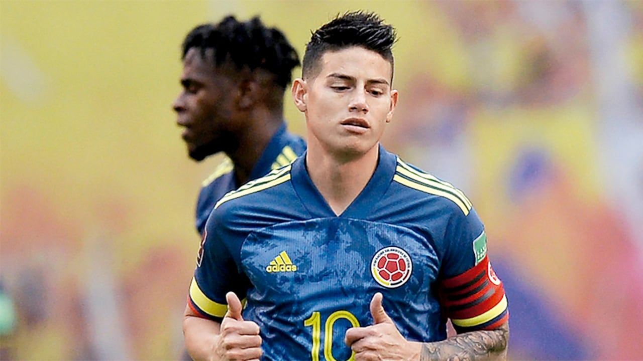 James Rodríguez anotó su último gol con la selección Colombia el 17 de noviembre de 2020 ante Ecuador.