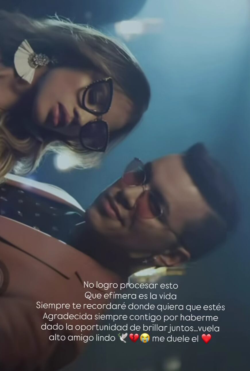 La exparticipante de 'La casa de los famosos Colombia' publicó doloroso mensaje por la muerte del cantante.