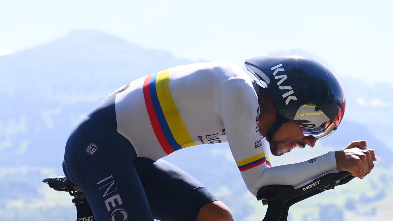 El colombiano lució en la última jornada del Tour de Suiza.