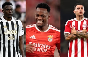 Jhon Lucumí, Jhon Durán y Gustavo Puerta
