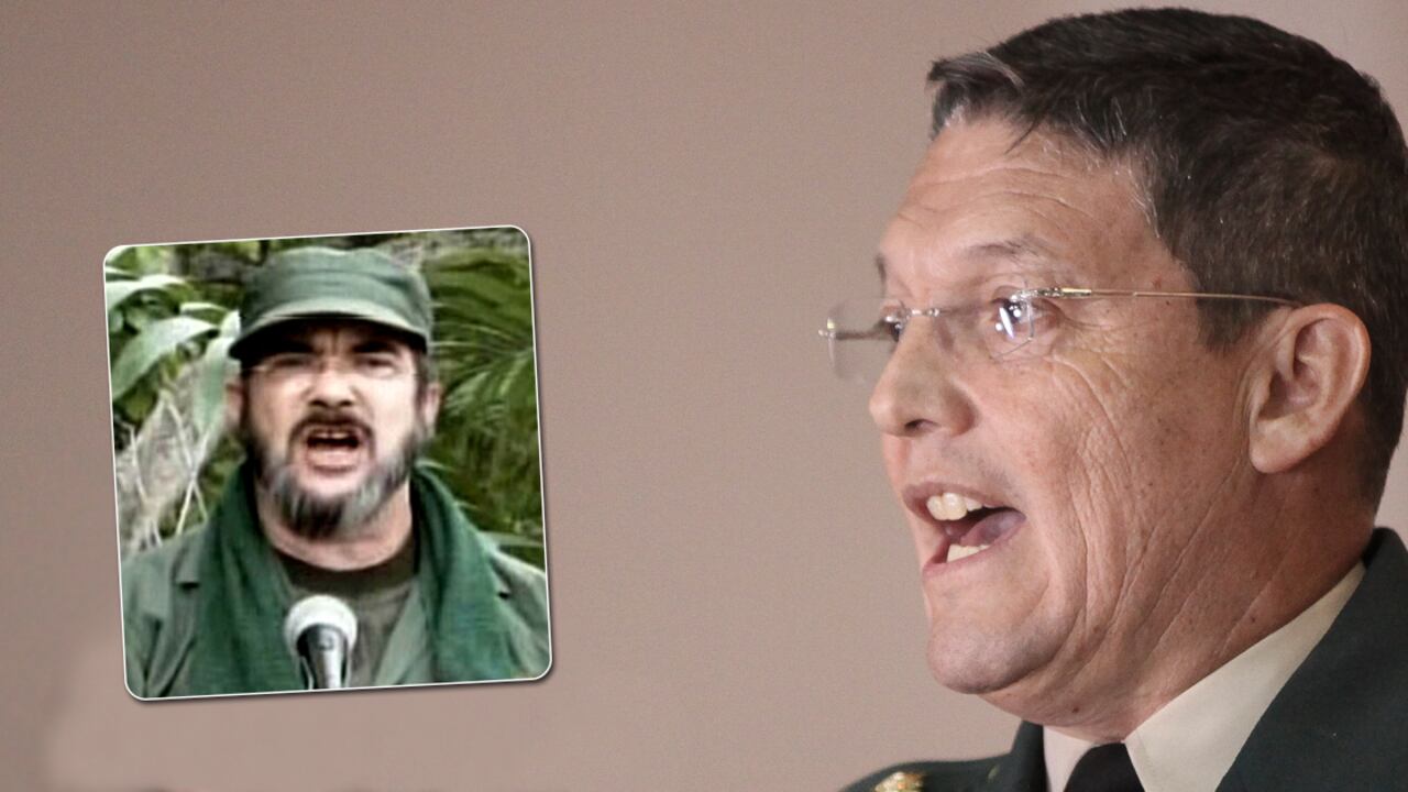 El general Rubén Darío Alzate. En el recuadro, alias ‘Timochenko’.