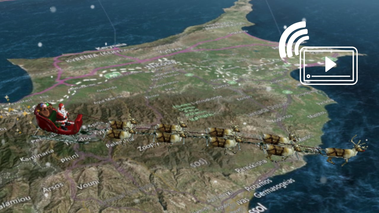 Herramientas digitales permiten conocer la ubicación exacta del recorrido de Santa.