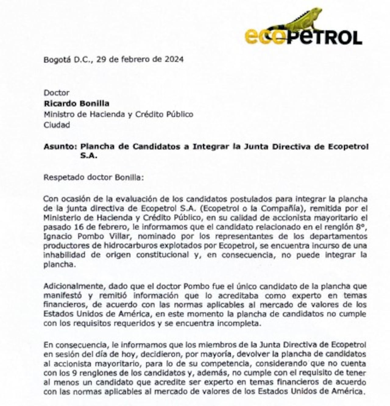 Junta de Ecopetrol