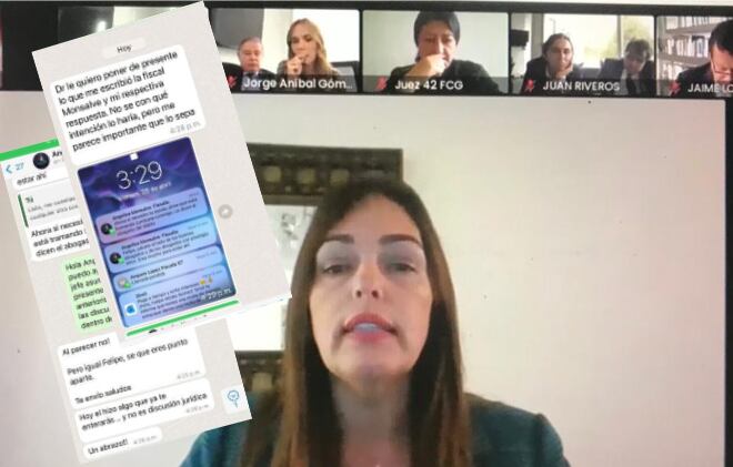 La fiscal Angélica Monsalve, que denunció un traslado irregular en la Fiscalía buscó a los abogados de la familia Ríos Velilla para pedirles “pasarse al lado de los buenos”.