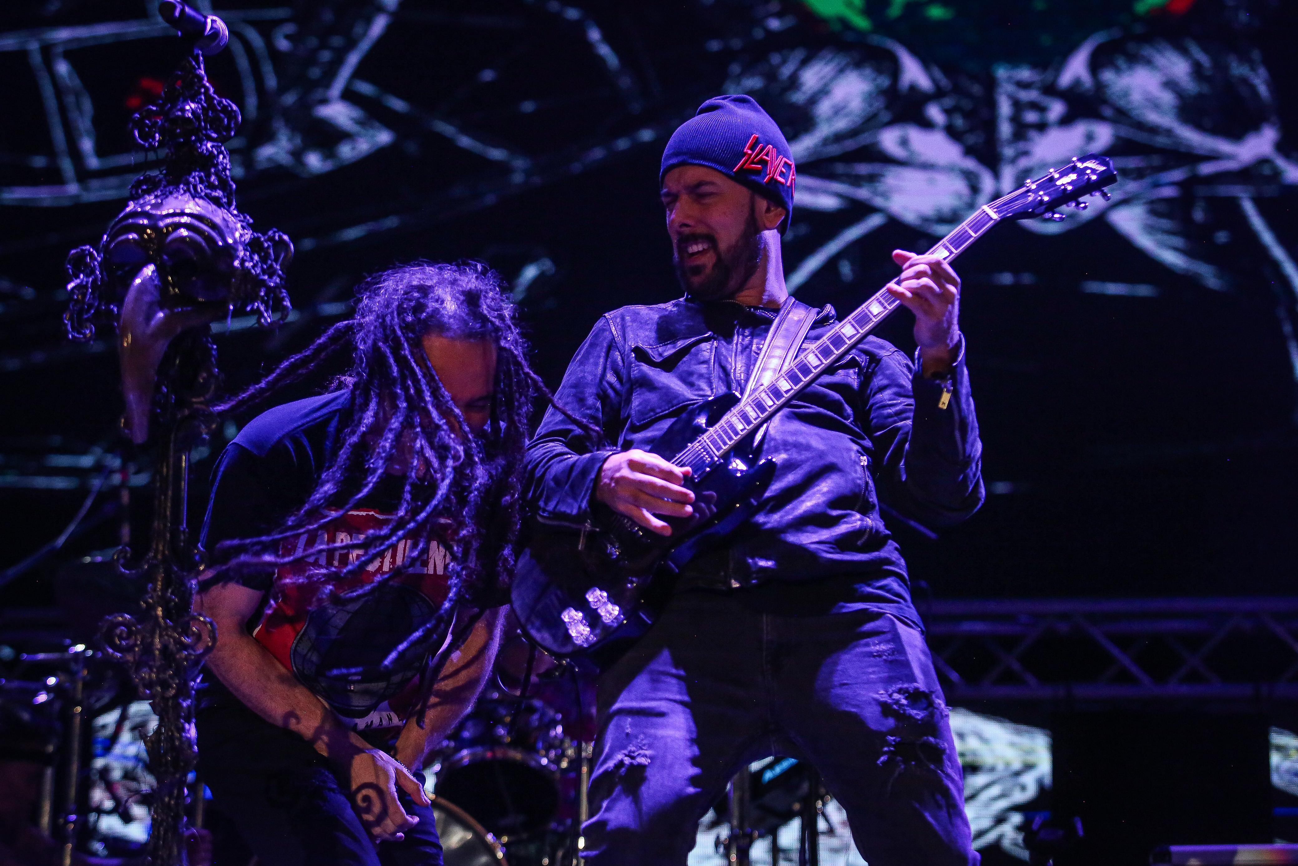 La Pestilencia en PazRock, en la Plaza de Bolívar, Bogotá, 12 de abril de 2024.