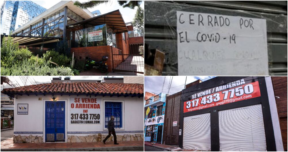 Cada vez más locales aparecen con avisos de 'Se arrienda' y 'Se vende' por la pandemia.
