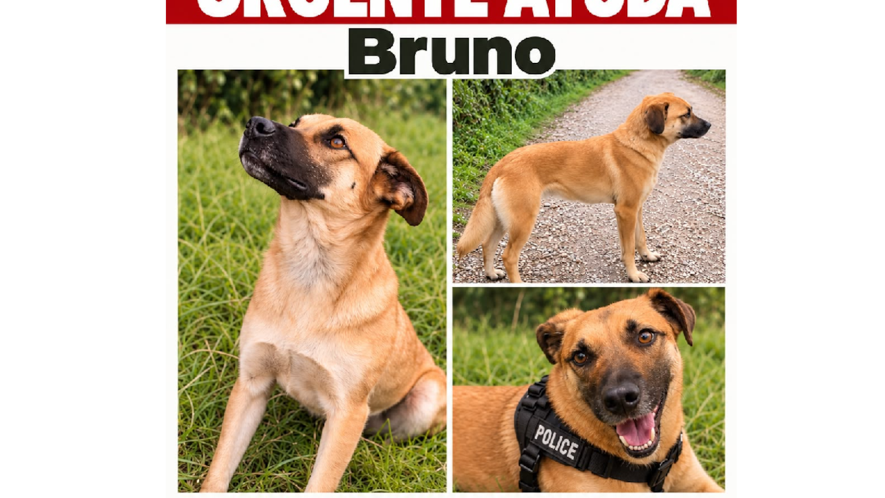 Bruno, perro desaparecido en Bogotá.