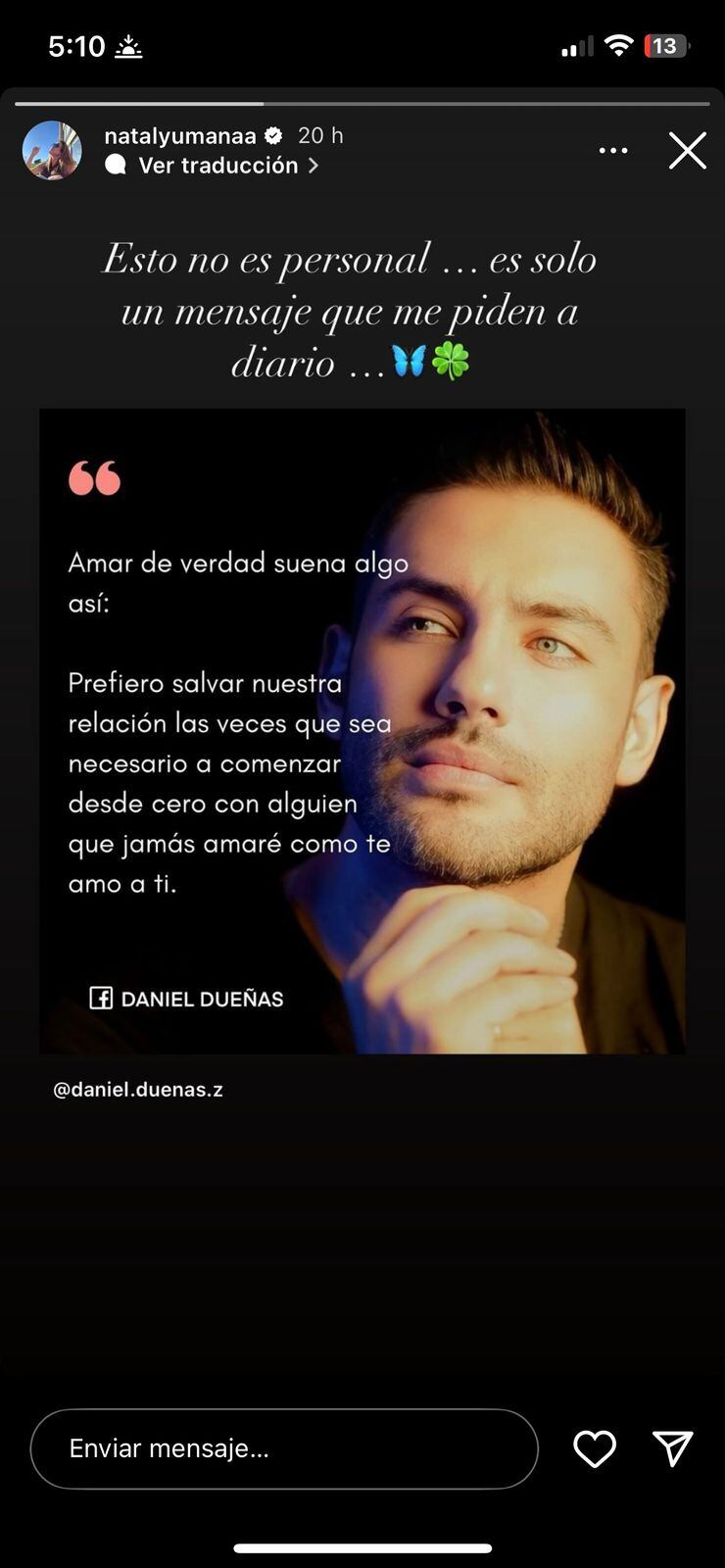 Nueva indirecta de Nataly Umaña a Alejandro Estrada