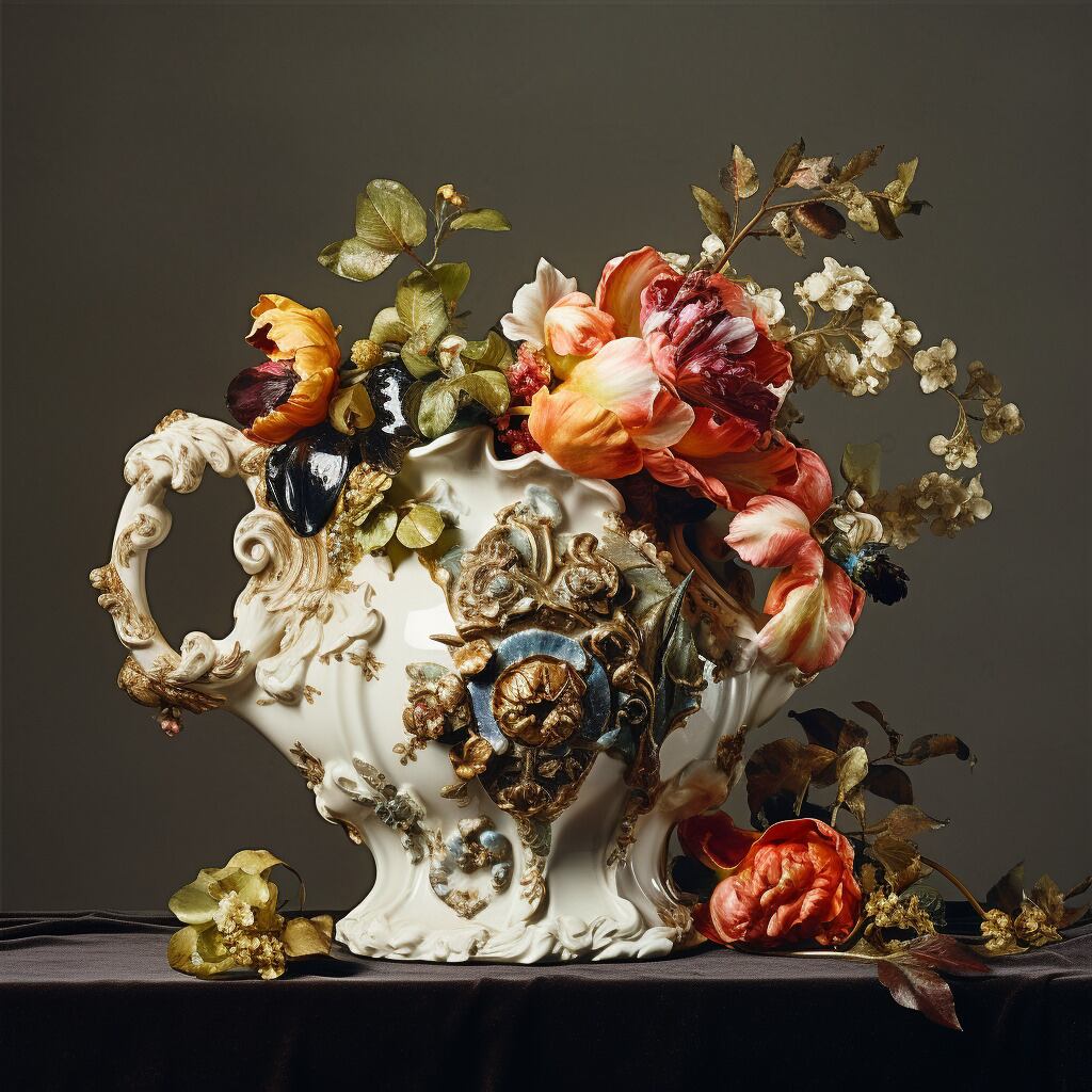 La Inteligencia artificial ha recreado al florero a partir de sus restos.