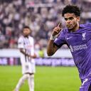 Luis Díaz celebrando el gol que le anotó al LASK por la primera jornada de la fase de grupos de la Europa League