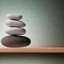 Apilar piedras en el hogar.