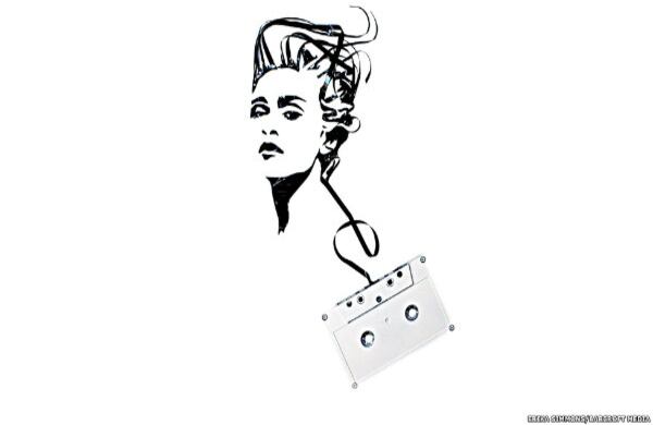 Algunos trabajos lleva semanas hacerlos y pueden variar en tamaño, desde 30 centímetros a 1 metro. En la imagen, un retrato de Madonna.