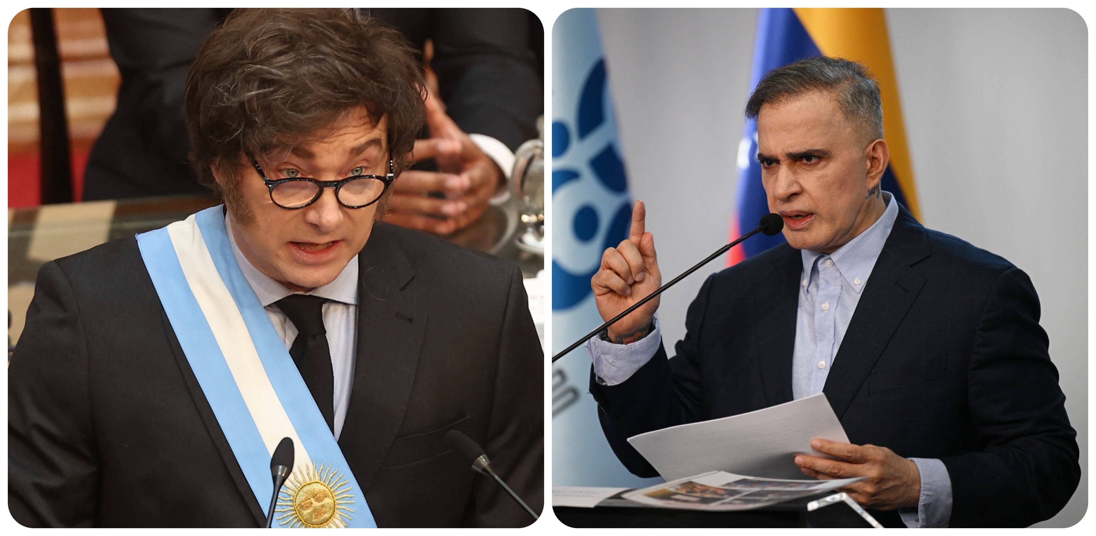 Javier Milei y Tarek William Saab