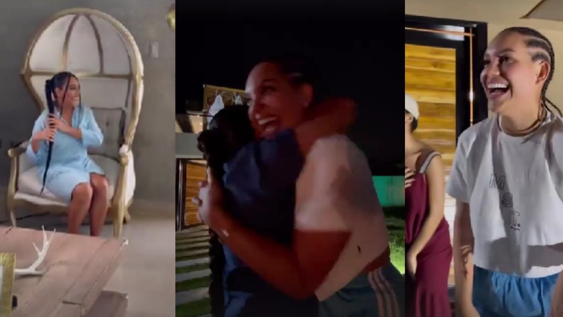 Andrea Valdiri le regaló a Kelly, la niñera de sus hijas, un día cargado de sorpresas. / Montaje: Semana / Capturas Instagram: @andreavaldirisos