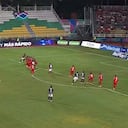 Momento del remate de Luis Muriel