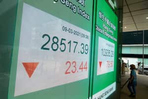 Índice de acciones de Hong Kong en Hong Kong. AP.