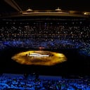 Sobre las 9:40 AM (hora de Colombia) inició la presentación en el Estadio Al Bayt