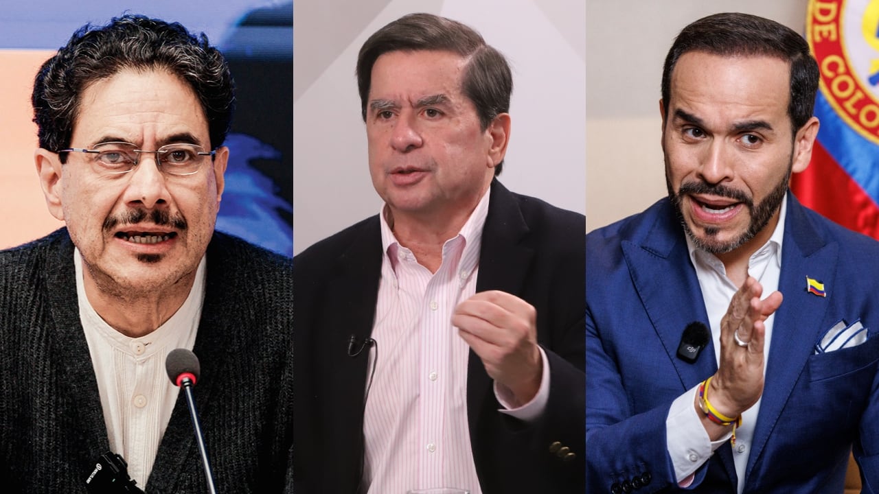 De izquierda a derecha: Iván Cepeda, Juan Fernando Cristo y Abelardo de la Espriella.