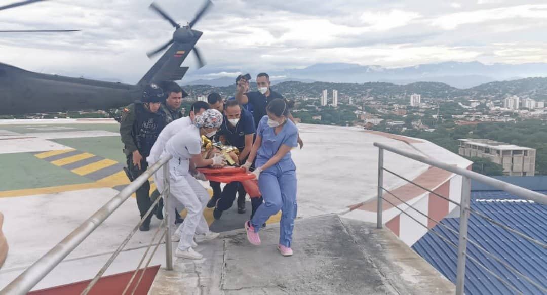 El Policía herido fue trasladado a la ciudad de Cúcuta