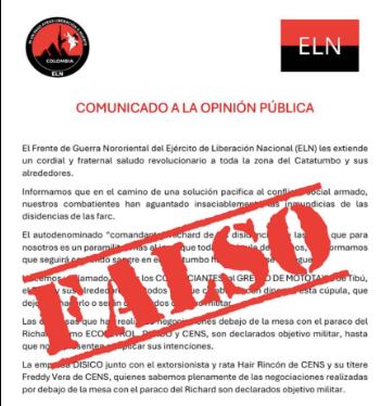 Boletín Falso ELN