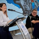 La Defensoría del Pueblo se pronunció sobre el asesinato del periodista Cristian Herrera en Cúcuta. En la imagen aparece la el comunicador cerca de la jefe de la entidad, Iris Marín.