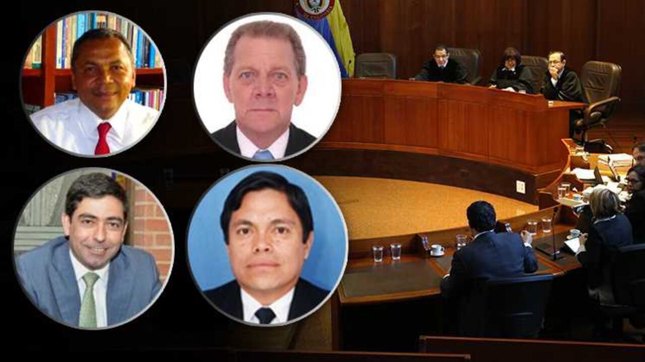 Arriba: Aroldo Quiroz (Izq), Luis Rico (Der). Abajo: Fernando Castillo (Izq), José Acuña (Der).