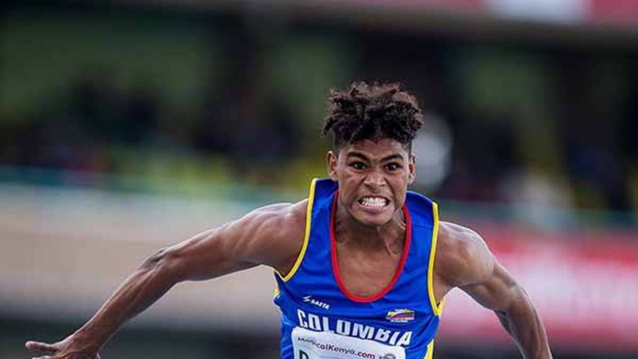 Arnovis practica su salto en la pista de entrenamiento de la Universidad del Magdalena