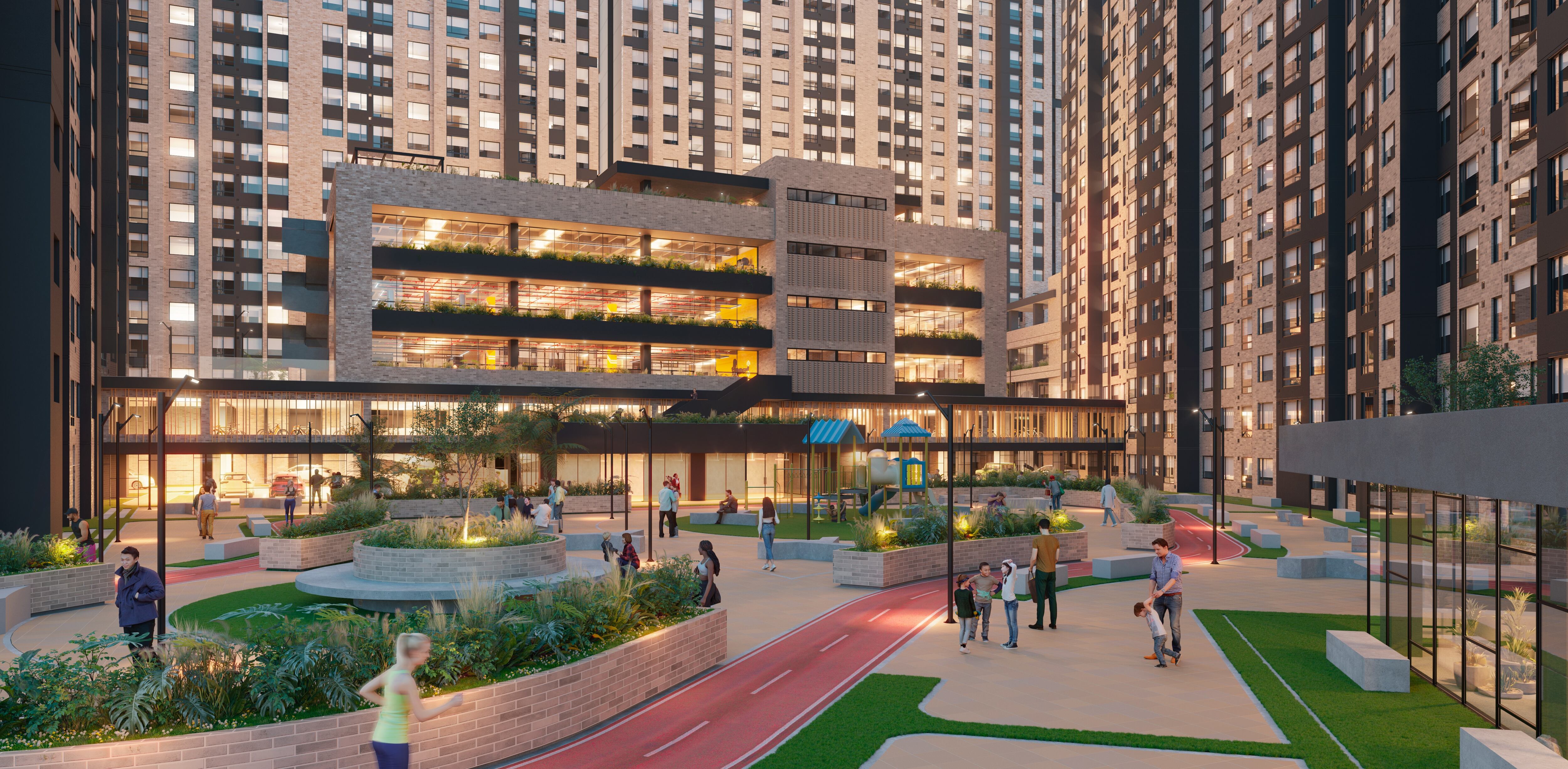 Parque de Las Américas ofrecerá beneficios únicos y diferenciales como calles con amplios espacios verdes y peatonales.