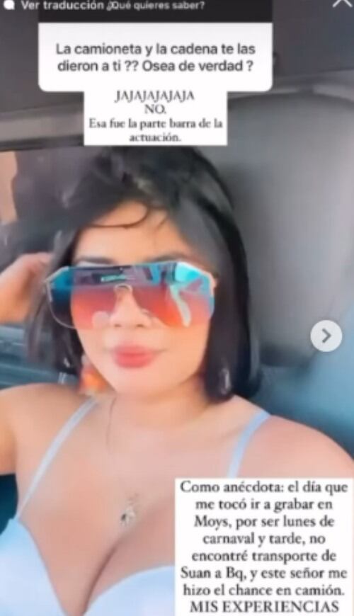 La actriz relató una anécdota que vivió durante los momentos que trabajó como novia del cantante.