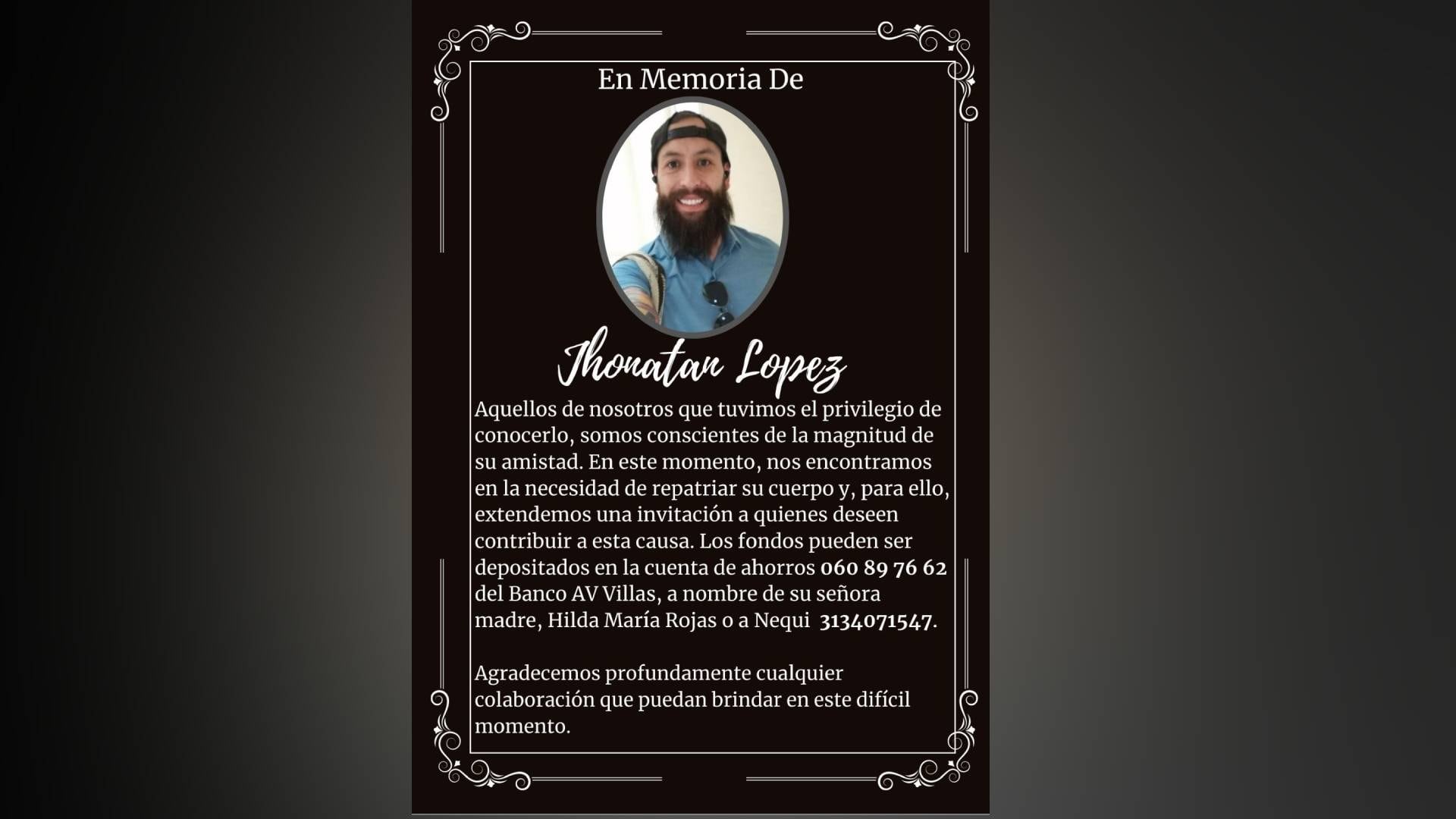 Donaciones Jonathan López