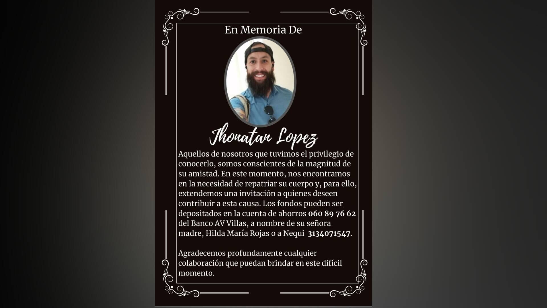 Donaciones Jonathan López