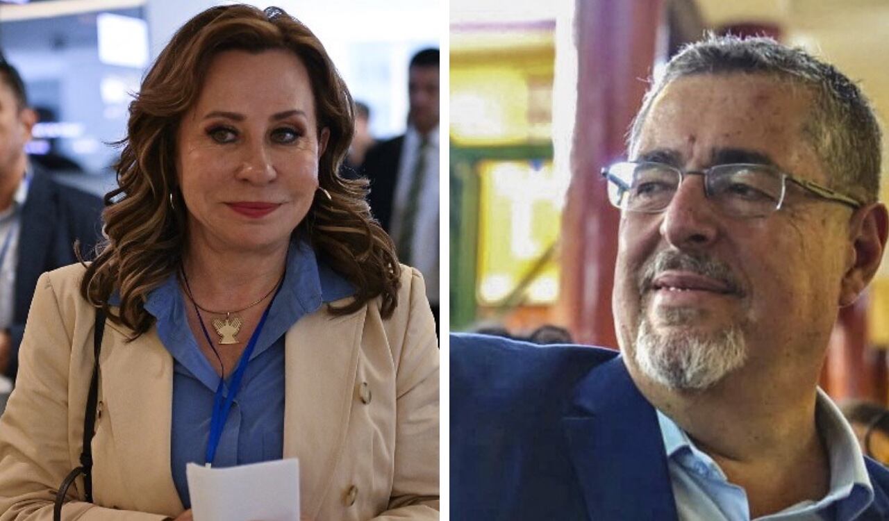Sandra Torres (I) y Bernardo Arévalo (D) los dos candidatos que se disputarán la presidencia de Guatemala en la segunda vuelta