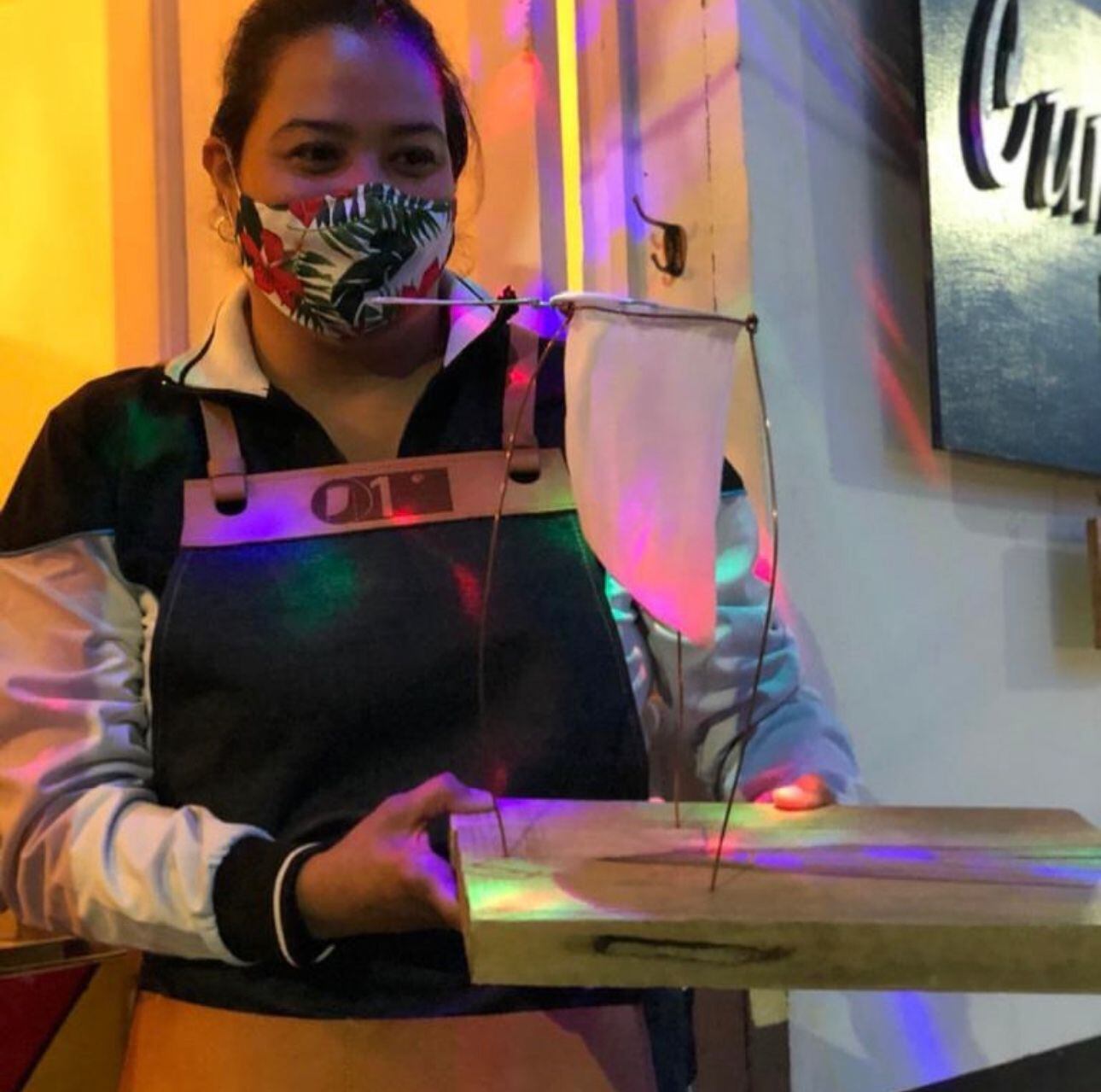 María Elvis López, ganadora del primer campeonato nacional de Café Colao.