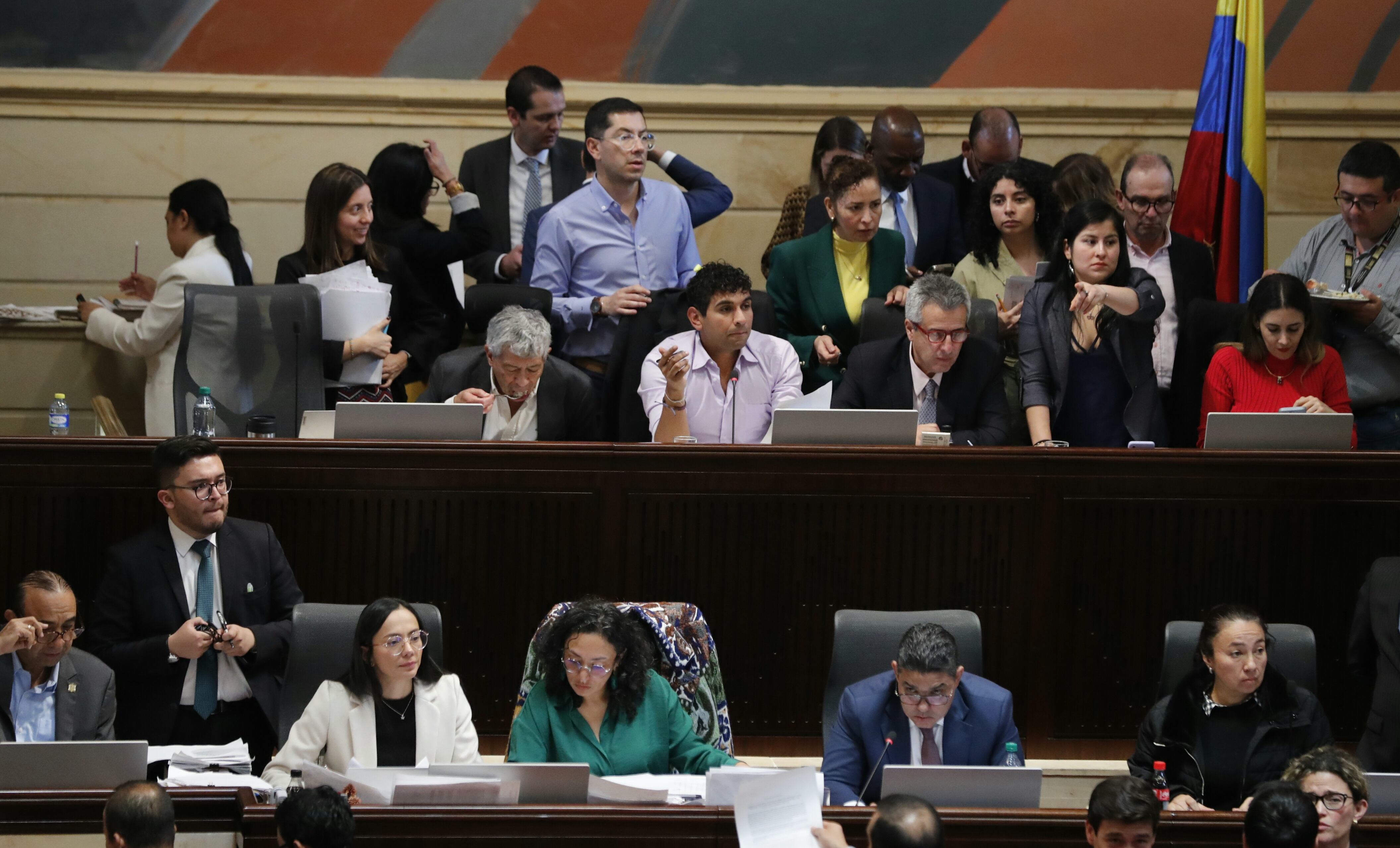 Plan de desarrollo - Presidente de la Cámara David Racero, Ministro del Interior Luis Fernando Velasco