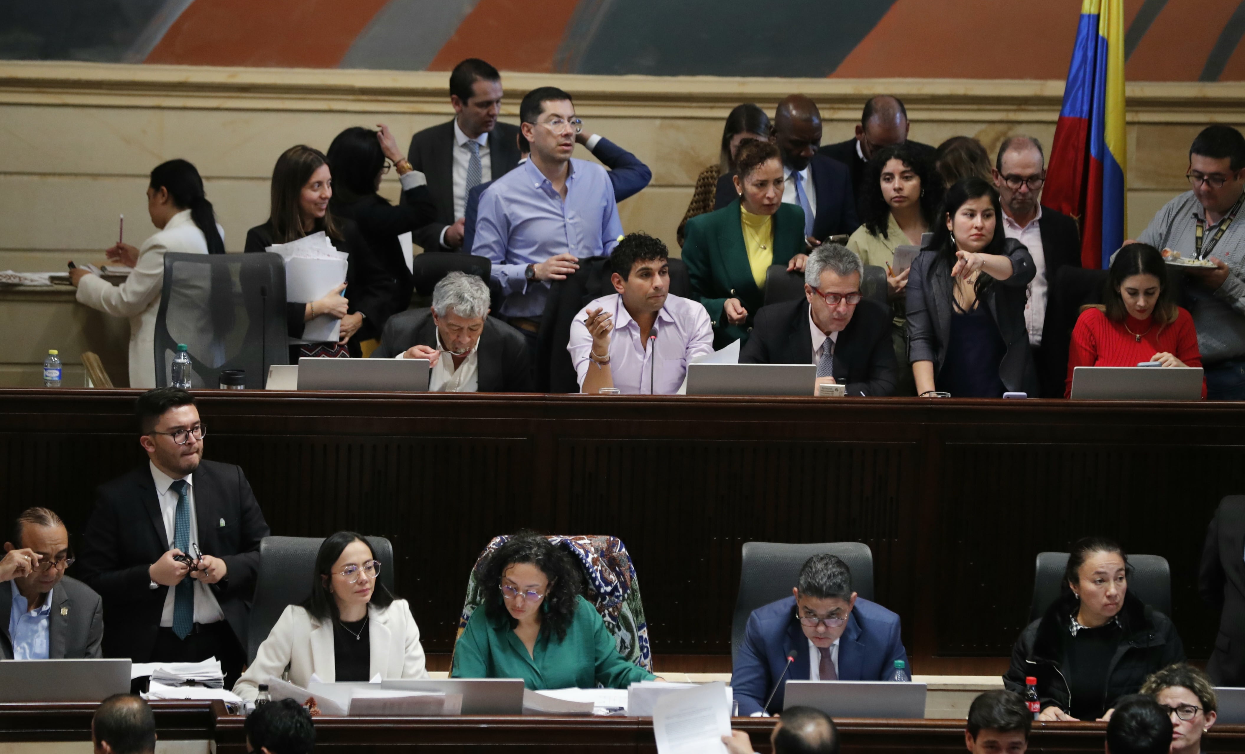 Plan de desarrollo - Presidente de la Cámara David Racero, Ministro del Interior Luis Fernando Velasco