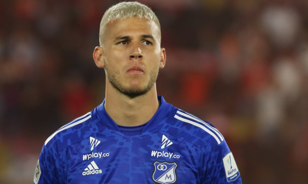 Player Juan Pablo Vargas of Millonarios in match of the 17th date of the BetPlay DIMAYOR II 2022 League at the Nemesio Camacho El Campin stadium in Bogota. (Photo by Getty Images/Daniel Garzon Herazo/NurPhoto)