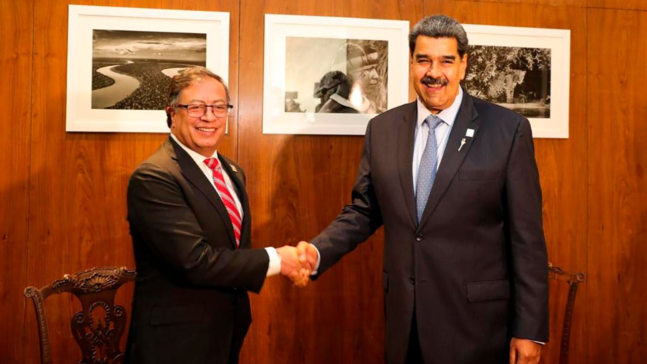 Gustavo Petro y Nicolás Maduro.