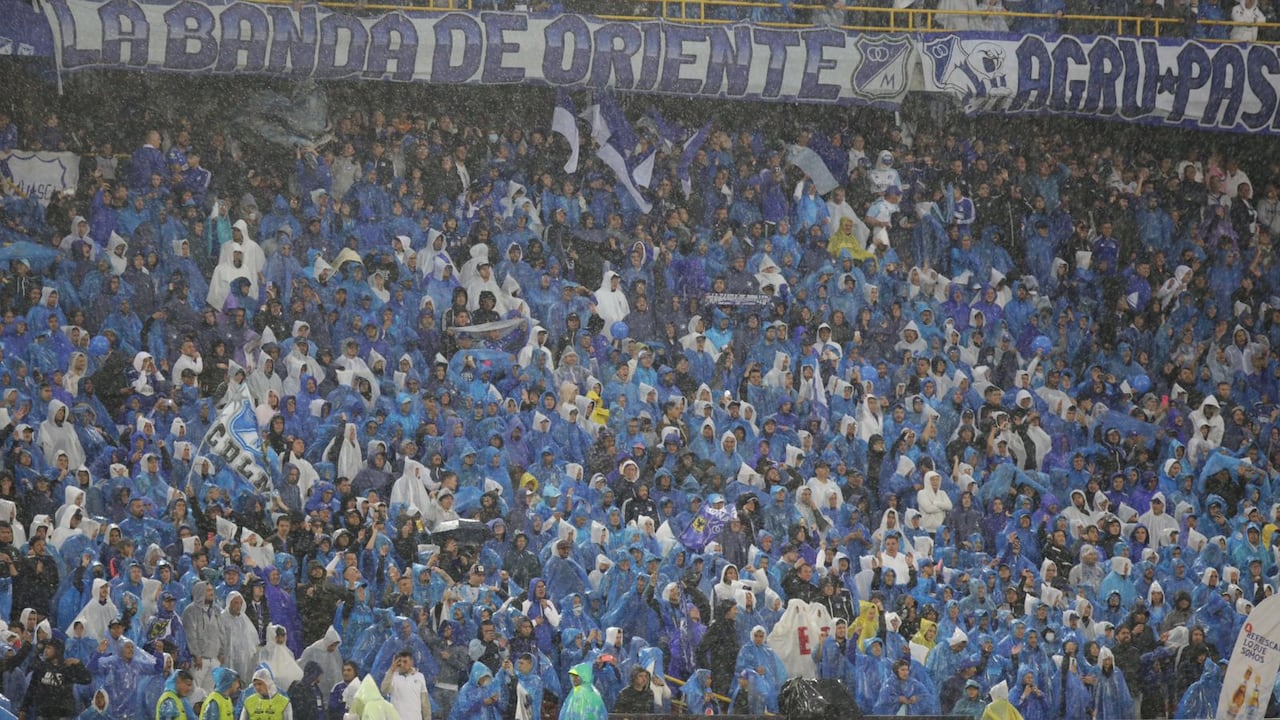Imagen del partido entre Millonarios y América de Cali por la fecha 2 del cuadrangular semifinal del Grupo B.