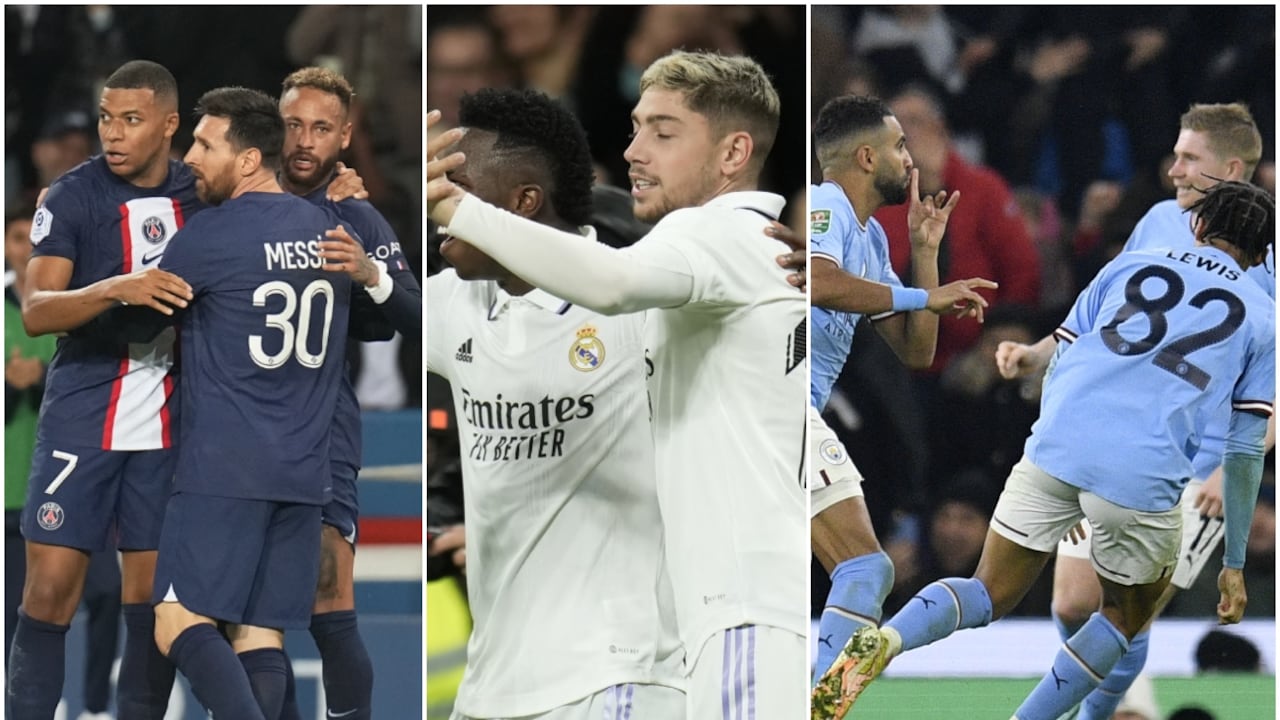 PSG, Real Madrid y Manchester City