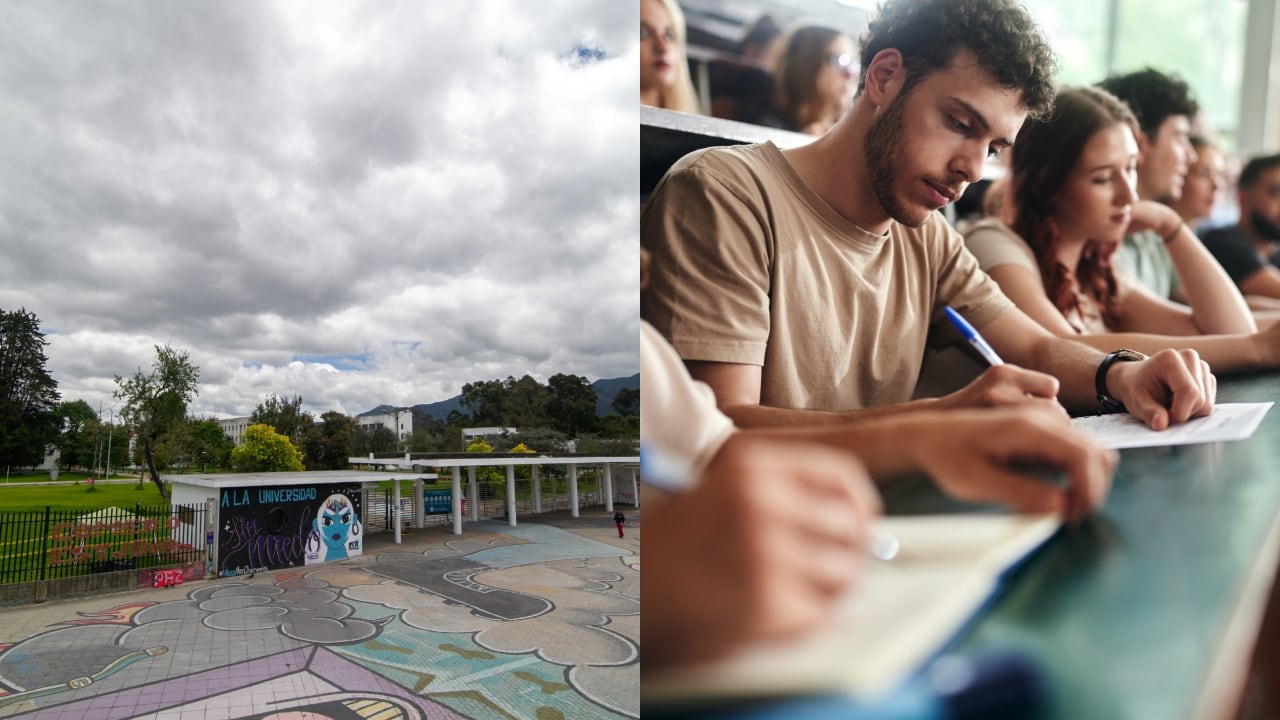Universidad Nacional y jóvenes estudiando.